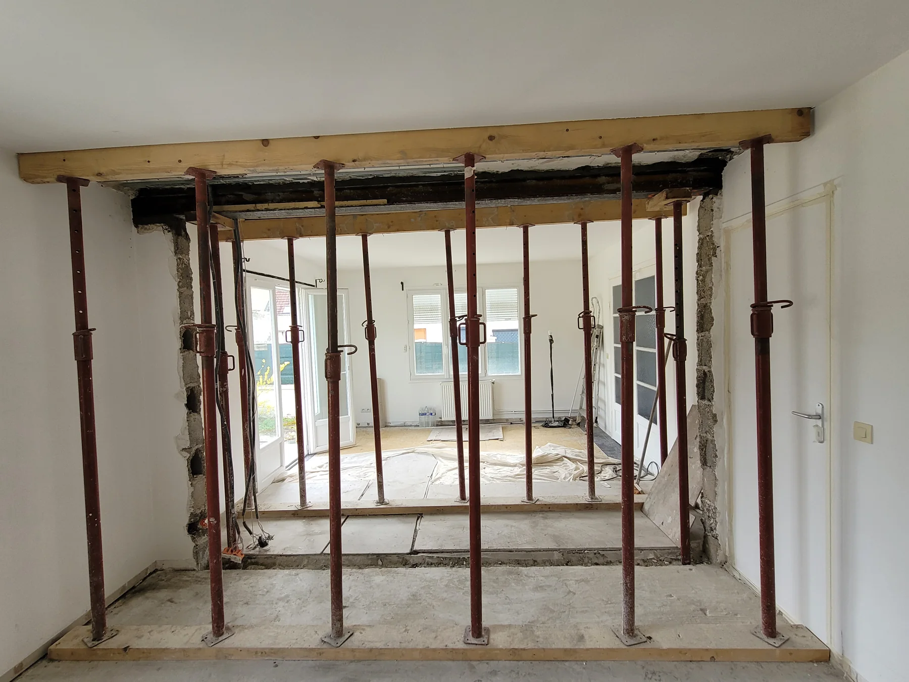 Création d'une ouverture dans un mur porteur